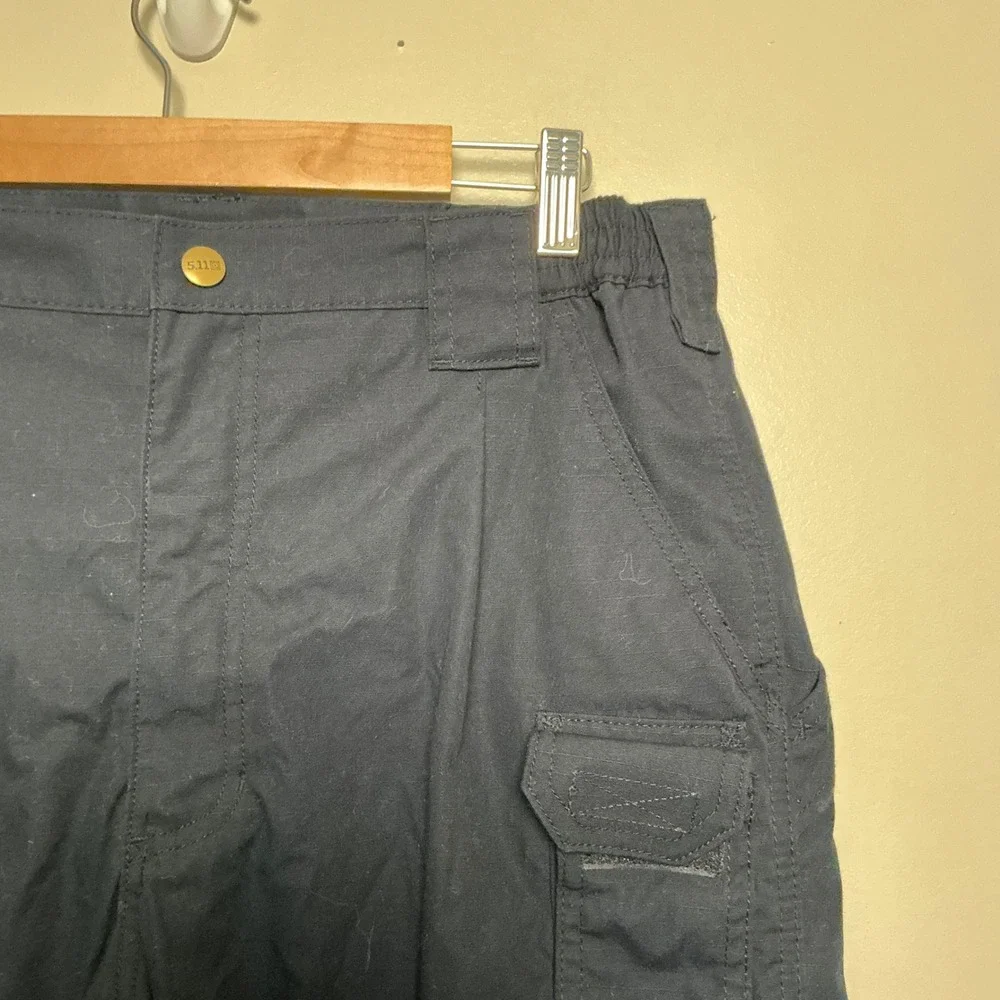 5.11 Tactical Mens Navy Blue Cargo Pants 34x34 Ripstop Work Outdoor Utility EUC